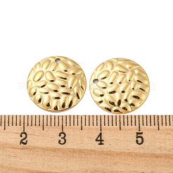 304ステンレスペンダント  フラットラウンドのチャーム  14KGP本金メッキ  16x2mm  穴：1.4mm&nbsp;STAS-L022-186G