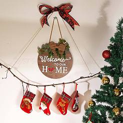 8枚布クリスマスソックスセット  クリスマスツリーの小さなペンダント  家族のホリデーシーズンの装飾用  混合図形  ミックスカラー  120x163mm&nbsp;JX065A