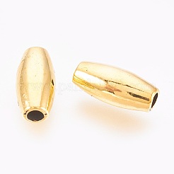 チベット銀合金ライスビーズ  鉛フリー及びカドミウムフリー  アンティーク黄金  17x8mm  穴：3.5mm  約365個/1000g&nbsp;GLFH10280Y-01