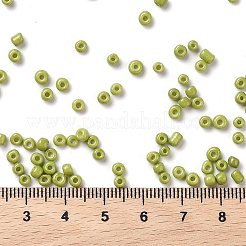 375g15色ベーキングペイントガラスシードビーズ  ラウンド  ミックスカラー  8/0  3~4x2~3mm  穴：0.8~1mm  25 G /カラー&nbsp;SEED-JP0004-03-3mm