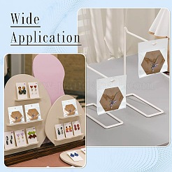 紙ジュエリーディスプレイカード40枚。  長方形のOPP透明プラスチックバッグ40個付き  80個のプラスチック製イヤーナット  六角  ペルー  10.35x8.5x0.05cm&nbsp;CDIS-FS0001-32C