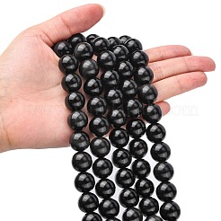 天然石オブシディアンビーズ連売り  ラウンド  グレードAA  黒くてカラフル  14mm  穴：1mm  約27個/連  15インチ&nbsp;X-G-G099-14mm-24