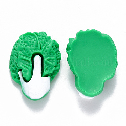 樹脂デコデンカボション  模造食品  キャベツ  ミディアムシーグリーン  23x17x8.5mm&nbsp;CRES-N022-50