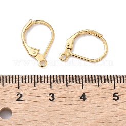 シェグレース製真鍮製フレンチフックピアス金具  カン付き  カドミウムフリー＆ニッケルフリー＆鉛フリー  長持ちメッキ  18KGP本金メッキ  13.5x11x2mm  穴：1.4mm  ピン：0.7mm&nbsp;XGR0071G-48G