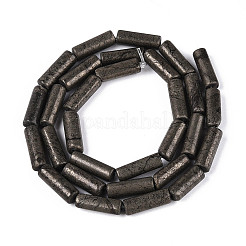天然石パイライトビーズ連売り  コラム  5~13x4mm  穴：1mm  約29~30個/連  14.96~15.16''（38~38.5センチメートル）&nbsp;G-T141-76