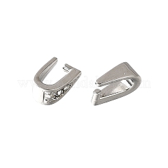 304ステンレススチール製アイスピックピンチベイル  ラインストーン付き  ステンレス鋼色  6.5x4.5x3mm  ピン：0.9mm&nbsp;STAS-F318-06P