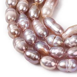 天然養殖淡水パールビーズ連売り  ライス  グレードA  アザミ  4~5mm  穴：0.5mm  約54~62個/連  13.78~13.98''（35~35.5センチメートル）&nbsp;PEAR-F020-02B