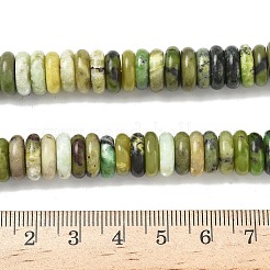 天然石蛇紋岩ビーズ連売り  ディスク  10~10.5x3.5~4mm  穴：1.2mm  約100個/連  14.96''（38センチメートル）&nbsp;G-B155-B08-4x10mm