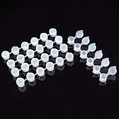 3ml 6箱プラスチック空のペンキパレット  絵の具箱  アートスクール用品  透明  16.8x2.1x1.5cm  容量：3ミリリットル&nbsp;TOOL-PH0016-56-B