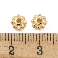 Ccbプラスチックスペーサービーズ  粒状ビーズ  ゴールドカラー  5.5x3mm  穴：1.6mm&nbsp;CCB-L014-24G