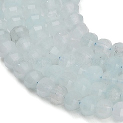 天然石ホワイトジェイドビーズ連売り  カボチャ  染め  多面カット  紺碧  4.5~5x6~6.5mm  穴：0.9mm  約77~78個/連  14.57''（37cm）〜14.76''（37.5cm）&nbsp;GG-CBA9106-03L
