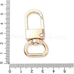 合金回転式ナスカン  ライトゴールド  48x23x6mm  穴：15.5x8.5mm&nbsp;FIND-C084-08KCG