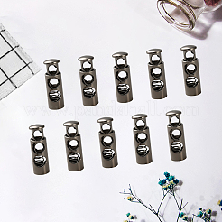 合金カードロック20個  豚の鼻のバックル 引き出し式バックルカード  ブラック  22x7mm  穴：5mm  20個/セット&nbsp;FIND-GF0008-48A-EB