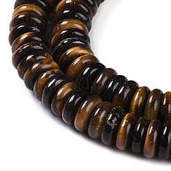 天然石タイガーアイビーズ連売り  ロンデル  6~6.5x2~2.5mm  穴：1mm  約181~191個/連  15.16~15.35''（38.5~39.1センチメートル）&nbsp;G-Q159-B01-01