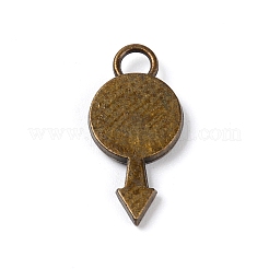 合金ペンダント  ジュエリーにはDIYアクセサリー  少年のシンボル  アンティークブロンズ  23x11.5x3mm  穴：3mm&nbsp;PALLOY-WH0081-85