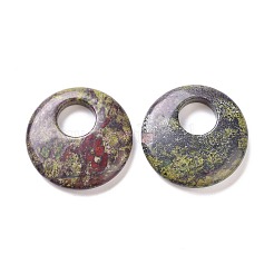ナチュラルドラゴンの血のペンダント  フラットラウンド  40~41x8~9mm  穴：12~15mm&nbsp;G-F708-05C