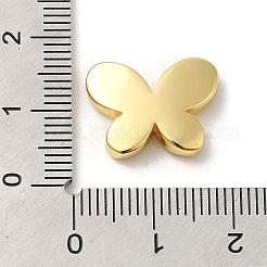 ラックメッキ真鍮製ビーズ  蝶  鉛フリー＆カドミウムフリー  18KGP本金メッキ  13x17x4mm  穴：2.5mm&nbsp;KK-A195-01G
