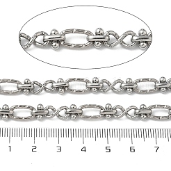 304ステンレス8型リンクチェーン  スプールで  溶接されていない  ステンレス鋼色  11.5x5.5x3mm&nbsp;CHS-V001-02P-D