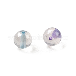 透明ガラスビーズ  ラウンド  ミックスカラー  8mm  穴：1.4mm  約15個/10g&nbsp;GLAA-P073-03B