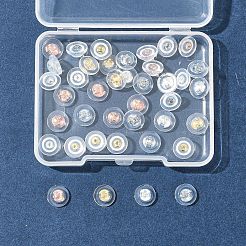 40個4色の長持ちメッキ真鍮シリコン製ピアスキャッチ  ミックスカラー  7.7x3.7mm  穴：0.6mm  10個/カラー&nbsp;KK-FS0001-49