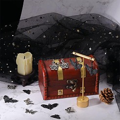 24本4スタイルアロイエナメルペンダント  アンティークシルバー  蝶と蛾  ミックスカラー  16~26x23~41x1~4mm  穴：1.2~2mm  6個/スタイル&nbsp;FIND-SC0005-08