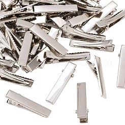 鉄ヘアアクセサリーパーツ  ワニのヘアクリップパーツ  プラチナ  32x6mm&nbsp;X-MAK-R001-13