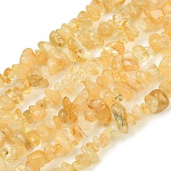 天然石ビーズ連売り  天然シトリン  染め＆加熱  チップ  きいろ  5~8x5mm  穴：0.3mm  32インチ&nbsp;F044