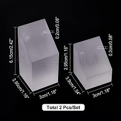 アクリルイヤリングディスプレイフレーム  艶消し  ホワイト  2.95~3x2.95〜x3.9~6.15cm  穴：2mm  2個/セット&nbsp;EDIS-WH0006-22
