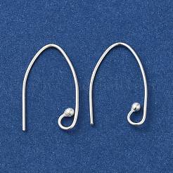 925スターリングシルバーピアスフック  マーキスイヤーワイヤー  s925スタンプあり  銀  21ゲージ  21x0.7mm  穴：3mm&nbsp;STER-M117-01S