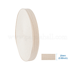 綿ツイルテープリボン  ヘリンボーンリボン  裁縫用  リネン  1インチ（25mm）&nbsp;OCOR-TAC0001-04A