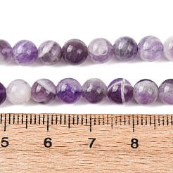 天然シェブロン アメジスト ビーズ 連売り  ラウンド  6mm  穴：1mm  約64~67個/連  15.3インチ〜15.75インチ（39~40cm）&nbsp;G-P428-04A-6mm