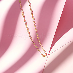 真鍮ペーパークリップチェーンネックレス  カニカン付き  ゴールドカラー  14.96インチ（38cm）  3.3mm&nbsp;JN975A