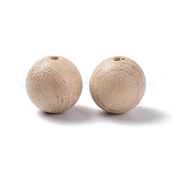 ラウンドウッドビーズ  無鉛の  染色されていない  湯通しアーモンド  10.5mm  穴：1.8mm&nbsp;WOOD-I008-07