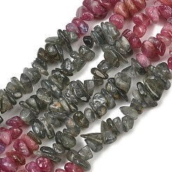 天然のマルチカラートルマリンチップビーズ連売り  5~8x5~8mm  穴：1mm  約16インチ&nbsp;G-M298-15A