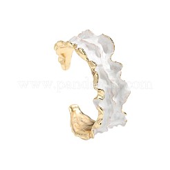 女性用合金エナメル波型カフバングル  ゴールドカラー  内径：2.17インチ（5.5cm）&nbsp;WG4E3A2-01