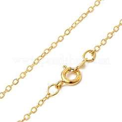 真鍮のアズキチェーンネックレス  ゴールドカラー  18インチ（45.7cm）  2x1.5mm&nbsp;X-SW028-G