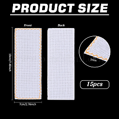 クロスステッチ用の綿のブックマーク  長方形  オレンジ  190x70x1mm&nbsp;DIY-WH0759-26D
