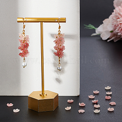 合成サンゴ染めビーズ120個  花  7.5x8x2.5mm  穴：1mm&nbsp;G-NB0005-84
