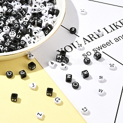 ミックススタイルとシェイプのアクリルビーズ200個  ミックスカラー  6~7x4~7x4~6mm  穴：1.5~3.5mm&nbsp;OACR-FS0001-68B