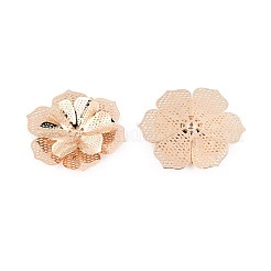 真鍮製ビーズキャップ  花  ライトゴールド  34.5~35x38~39x6~7mm  穴：0.9mm&nbsp;KK-N278-07KCG