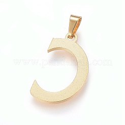 304ステンレススチールペンダントとスタッドピアスジュエリーセット  アルファベット  文字.c  20~23x13~19x1.5mm  穴：6x3mm  6~10x6~9x1mm  ピン：0.8mm&nbsp;SJEW-P099-03G