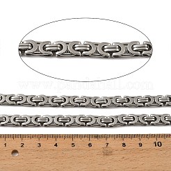 201 ステンレススチール製ビザンチンチェーン  ハンダ付け  スプール/カード用紙なし  トランスフリー  ステンレス鋼色  12x6x4mm&nbsp;SA-E001-14P-02