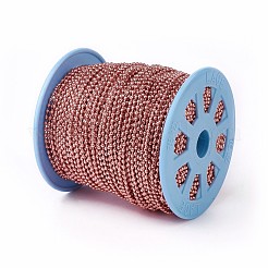 アイアン製ボールチェーン  ハンダ付け  スプールで  電気泳動  淡いバイオレットレッド  2.4mm  約100ヤード/ロール（91.44メートル/ロール）&nbsp;CH-F002B-04