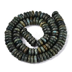 天然寿山翡翠ビーズ連売り  ディスク  ヒシビーズ  9.5~10x2~4mm  穴：0.9~1.2mm  約102~112個/連  14.76~15.16インチ（37.5~38.5cm）&nbsp;G-Q616-08A-01