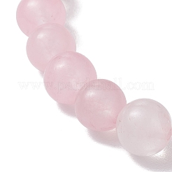 女性用天然混合宝石ビーズストレッチブレスレット  ピンク  1/4インチ（0.8cm）  内径：2インチ（5.2cm）&nbsp;BJEW-JB11332-01