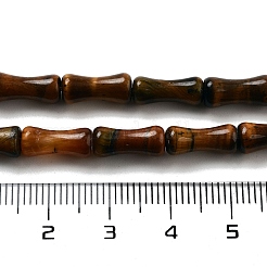 天然石タイガーアイビーズ連売り  竹の共同  12x5x4mm  穴：1mm  約32個/連  14.96''（38センチメートル）&nbsp;G-Q178-A11-01