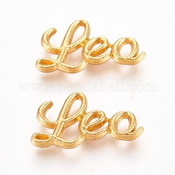 金メッキ合金カボション  十二星座  レオ  8x15x2mm&nbsp;PALLOY-WH0068-08B