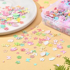 40g 4種類のプラスチックカボション  DIY 手作りグリッター  ミックスカラー  混合図形  2~6x2~8x0.1~0.2mm  10g /スタイル&nbsp;RESI-FS0002-13