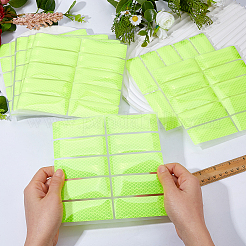 ペット用プラスチック反射車ステッカー装飾  長方形  緑黄  170x170x0.5mm  10pcs /シート&nbsp;DIY-WH0671-415B