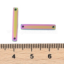 イオンプレーティング（IP）304ステンレス鋼リンク/コネクター  長方形  虹色  20x3x1.7mm  穴：1.2mm&nbsp;STAS-I311-11B-RC